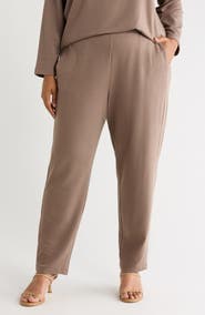 Eileen Fisher Stretch Organic Cotton Slouch Ankle Pants