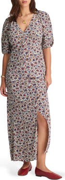 Madewell Puff Sleeve Empire Waist Maxi Dress