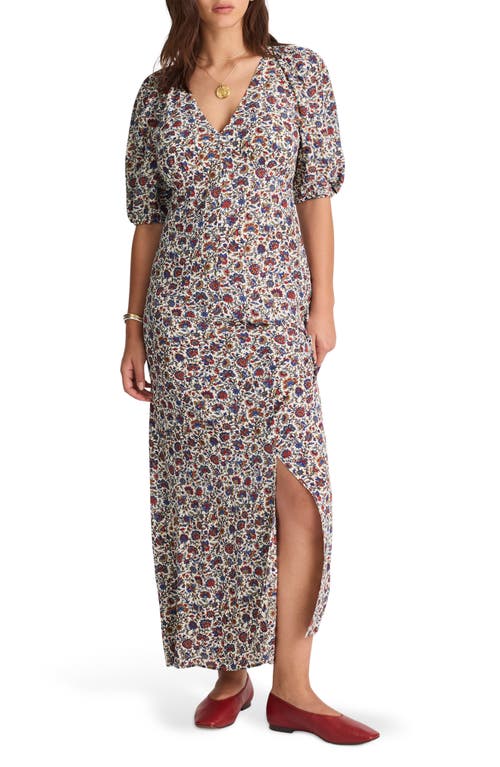Madewell Puff Sleeve Empire Waist Maxi Dress In Multi