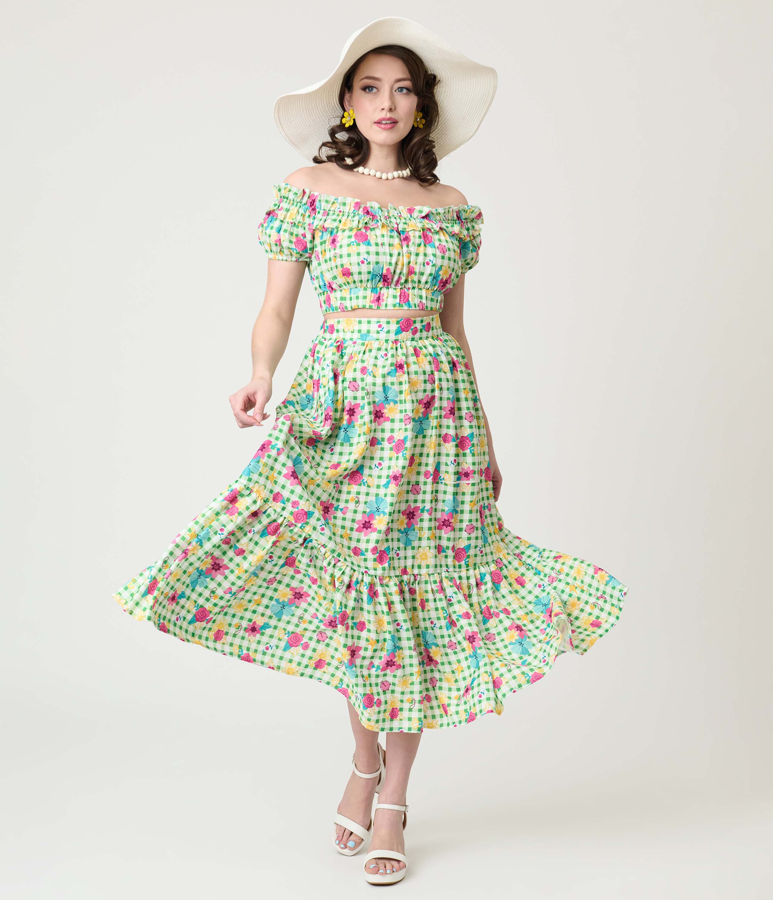 1950s Tiered Midi Skirt - image 3