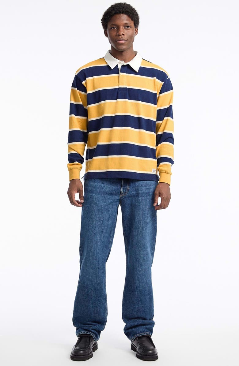 GUESS JEANS Stripe Rugby Shirt, Alternate, color, Bright Multi