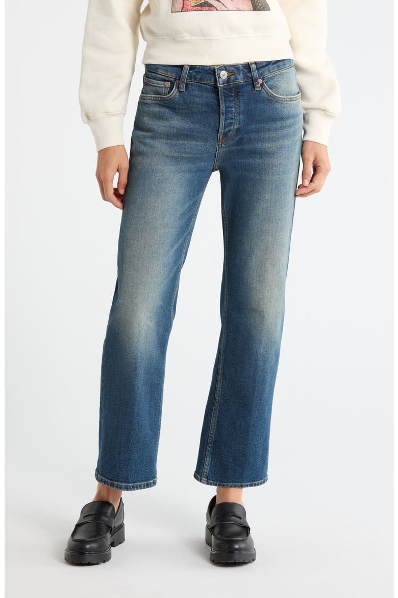 Slim Straight Crop Jeans, Main, color, SMOKE WATER