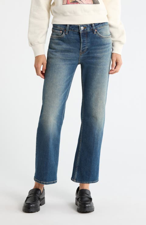 Slim Straight Crop Jeans