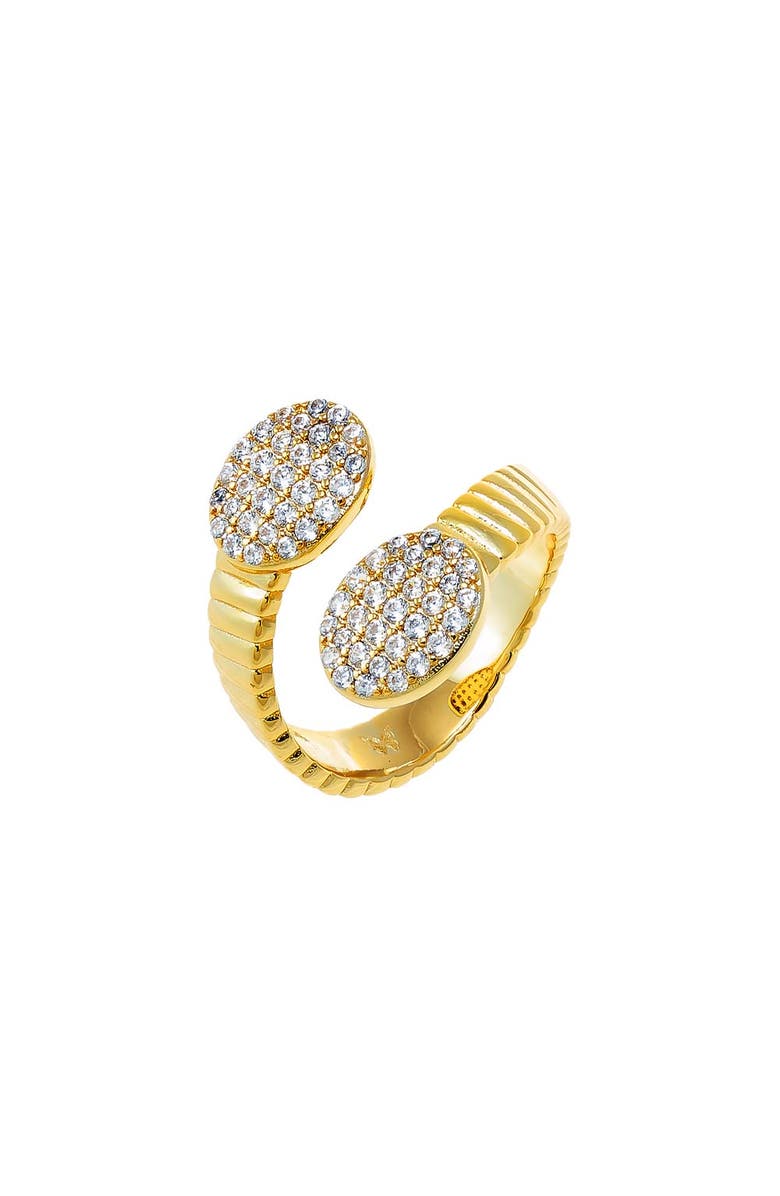 BY ADINA EDEN Pave Oval Wrap Snake Band Ring, Main, color,