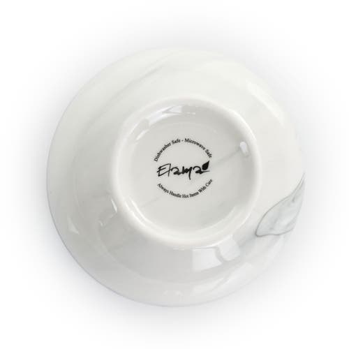 Elama Fine Marble 16 Piece Stoneware Dinnerware Set In Multi