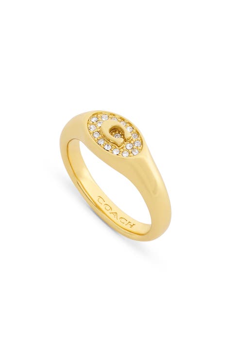 Pavé Signet Band Ring