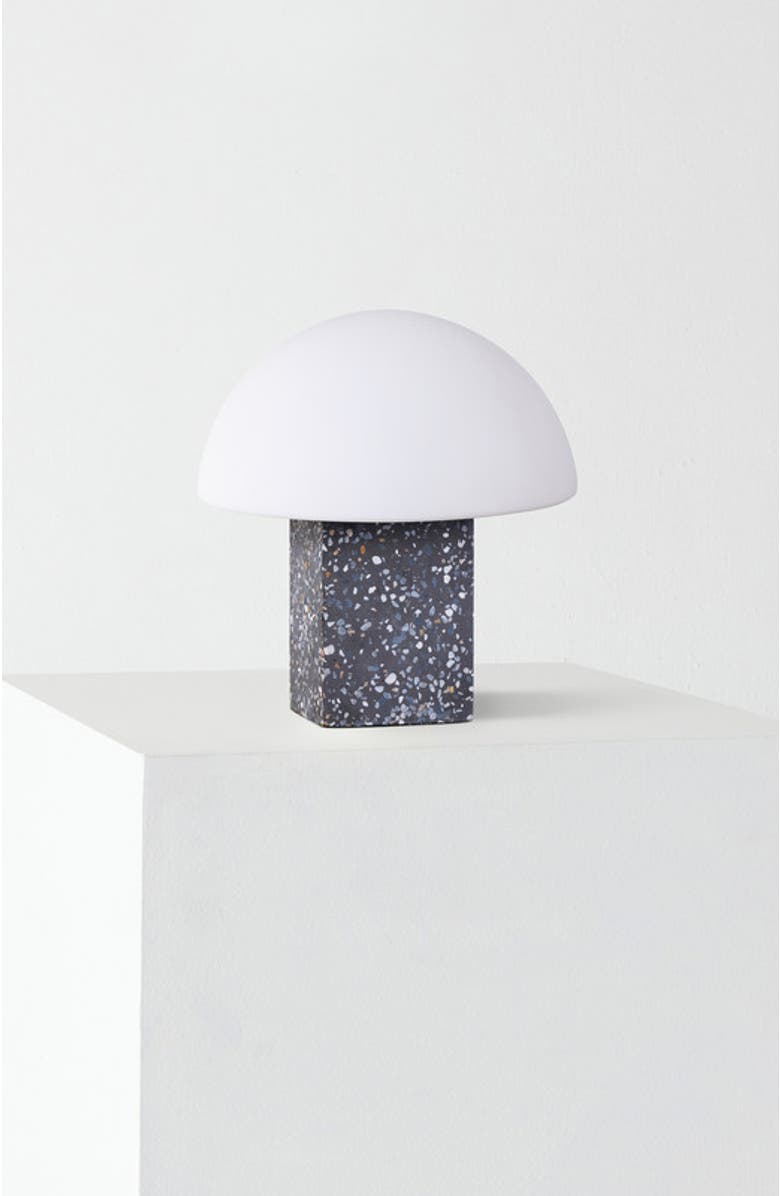 Brightech Gavin 10" Modern Speckled Concrete LED Desk Lamp, Main, color, Grey