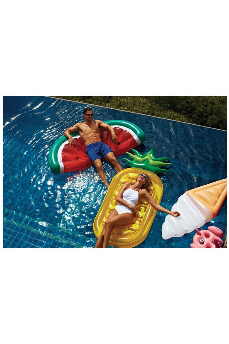 'Really Big' Inflatable Pineapple Pool Floatie, Alternate, color, YELLOW
