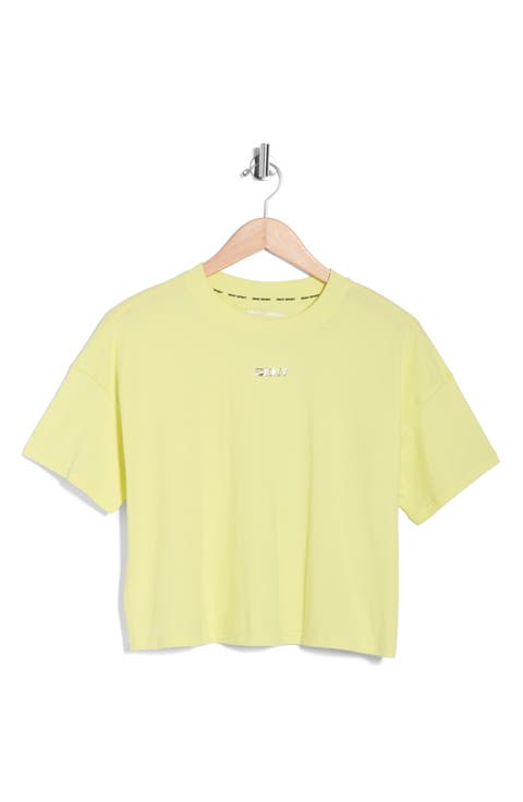 Metallic Bubble Logo Cotton T-Shirt