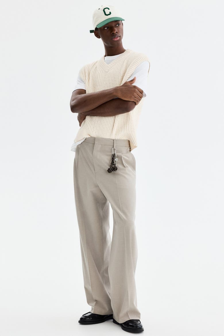 Regular Fit Sweater Vest, Alternate, color, White