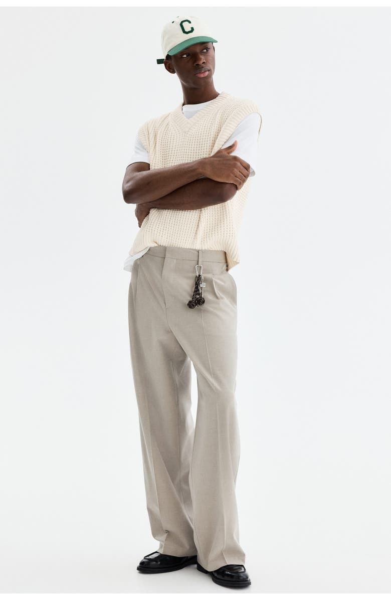 H&M Regular Fit Sweater Vest, Alternate, color, White