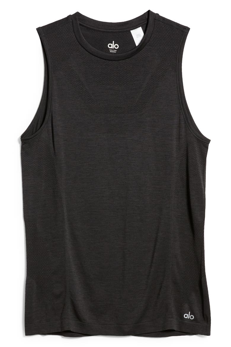 Amplify Seamless Muscle Tank, Alternate, color, BLACK