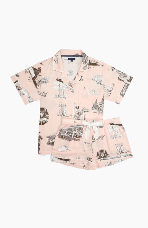 Katie Kime Texas Toile Shorts Set In Multi
