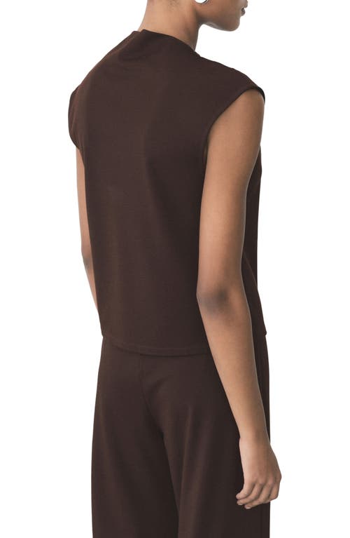 MANGO MANGO CANDELA EXTENDED SHOULDER FUNNEL NECK TOP