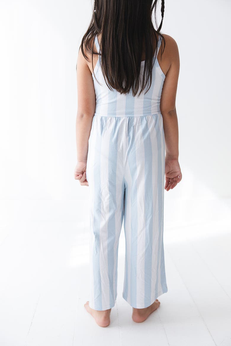 Baby Girl's Cotton Candy Stripes Wide Leg Jumpsuit, Alternate, color, Blue