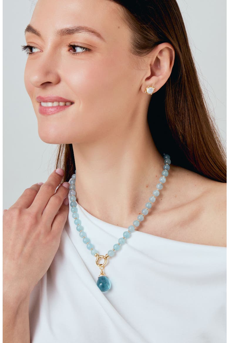 Aquamarine Story Strand, Alternate, color, Aquamarine