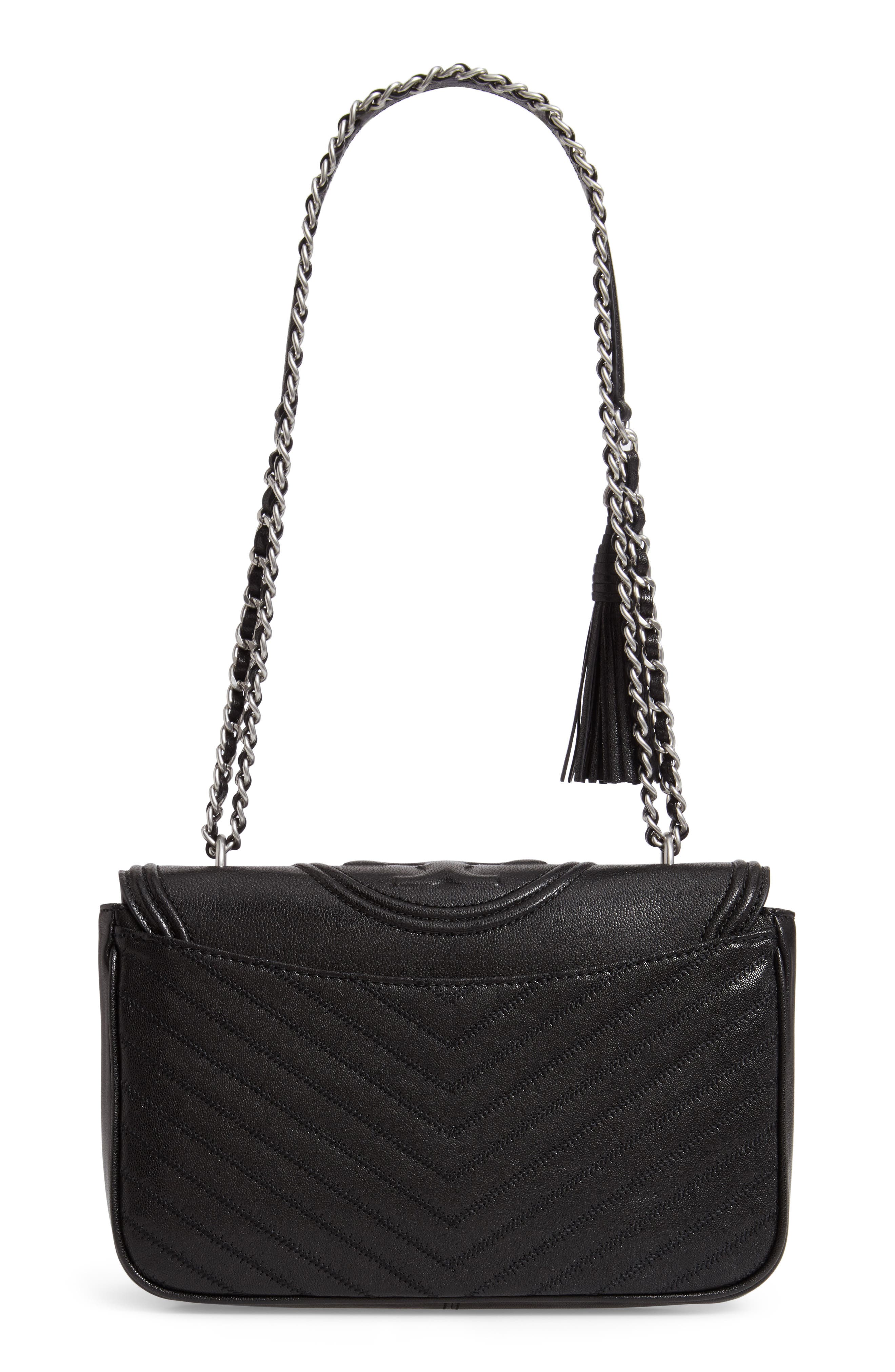 Tory Burch Fleming Leather Convertible Shoulder Bag, Alternate, color, 