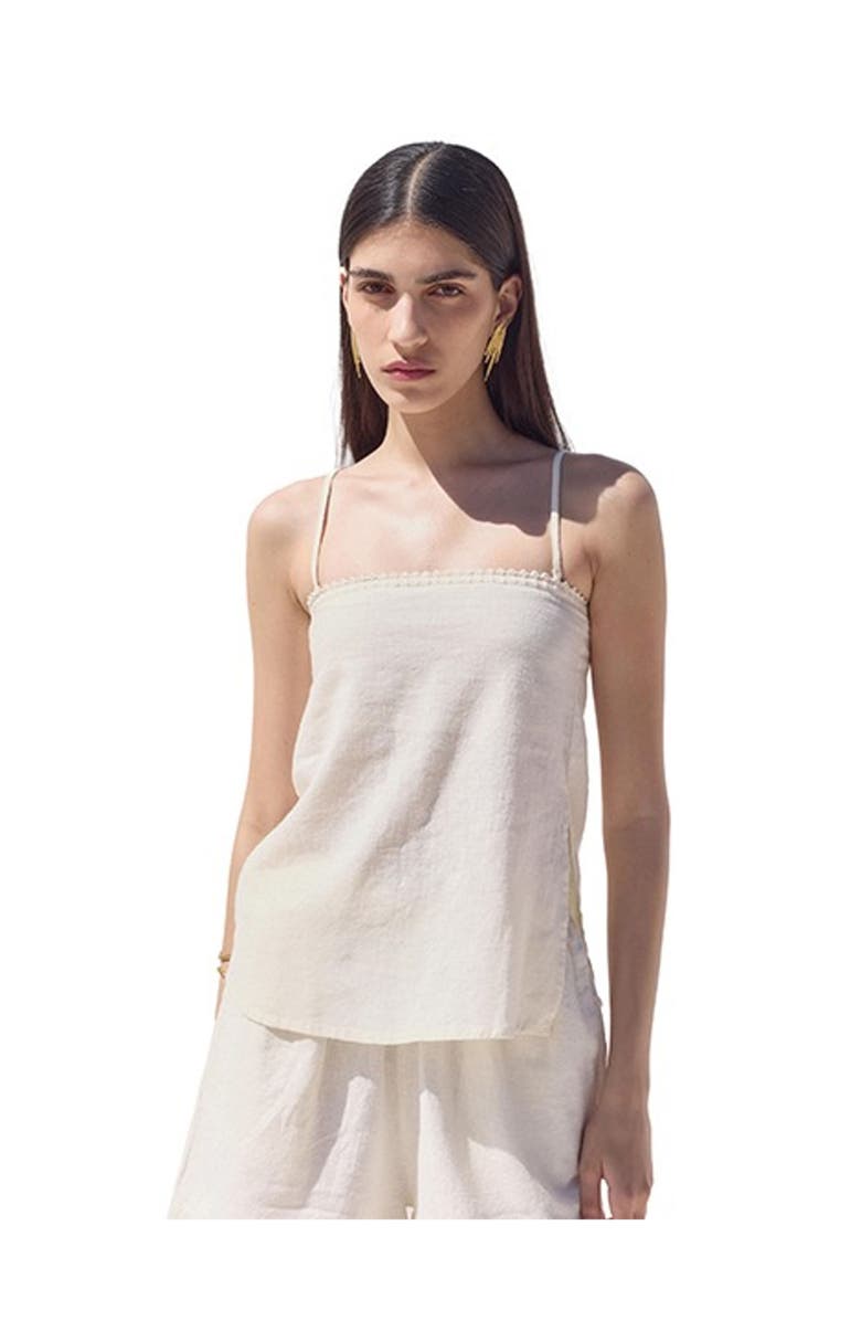 Gottex Beach Life Bali Escape Bandeau Top Cover-Up, Alternate, color, Cream