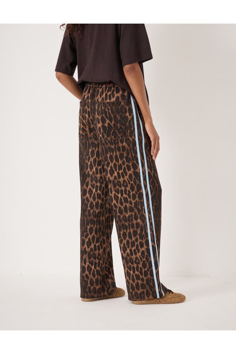 Harison Animal Print Side Stripe Joggers, Alternate, color, Natural Leopard Brown