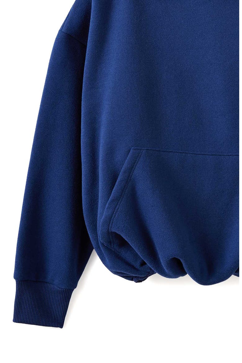 Kid's Sienna Bubble Hem Oversized Hoodie, Alternate, color, Denim Navy Badge