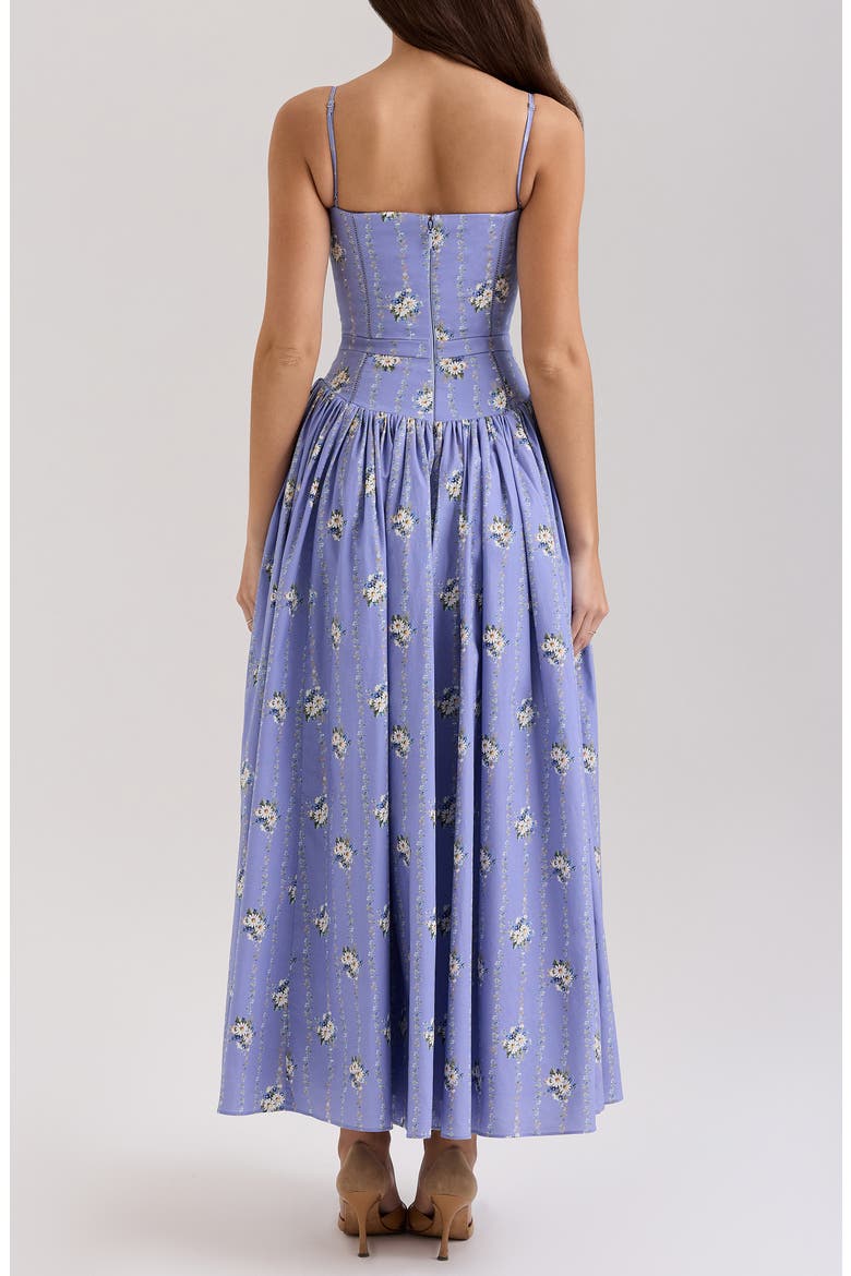 Ysabella Floral Maxi Sundress, Alternate, color, DAISY STRIPE BLUE