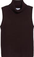 Veronica Beard Mazzy Sleeveless Cashmere Turtleneck Sweater