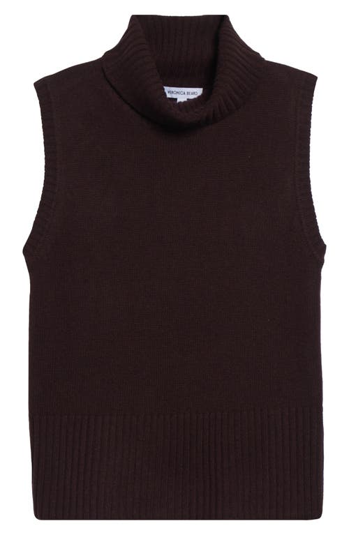 Veronica Beard Mazzy Sleeveless Cashmere Turtleneck Sweater In Black