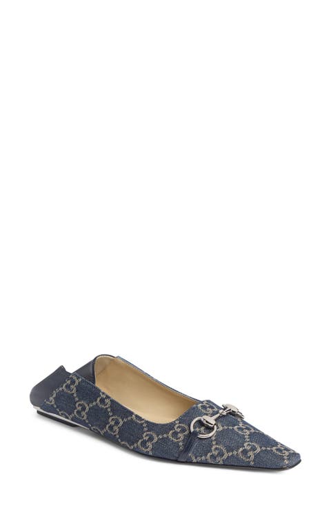 Vittoria Horsebit GG Canvas Convertible Flat