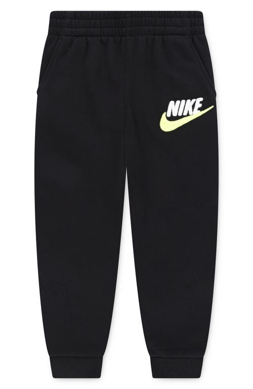 Nike Kids' Club Graphic Joggers In Black