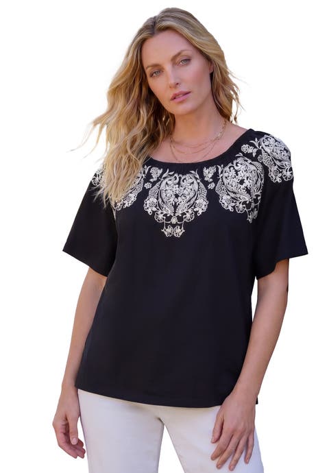 Ruffle Printed Tunic