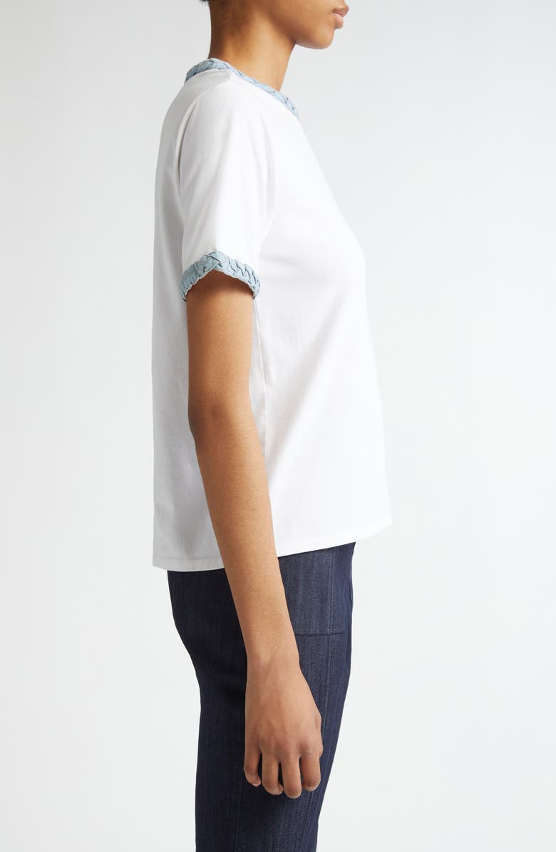 Cinq à Sept Denim Trim T-Shirt, Alternate, color, 
