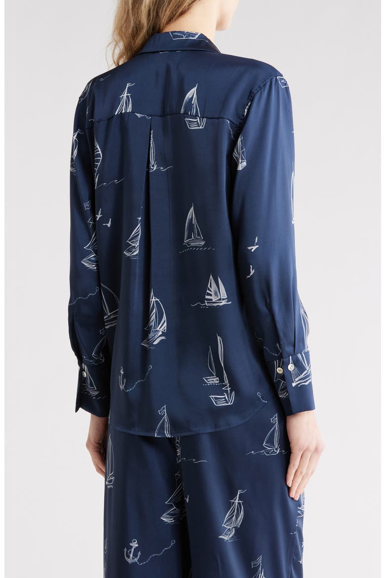 Ledger Sailboat Button-Up Shirt, Alternate, color, SAILBOATS