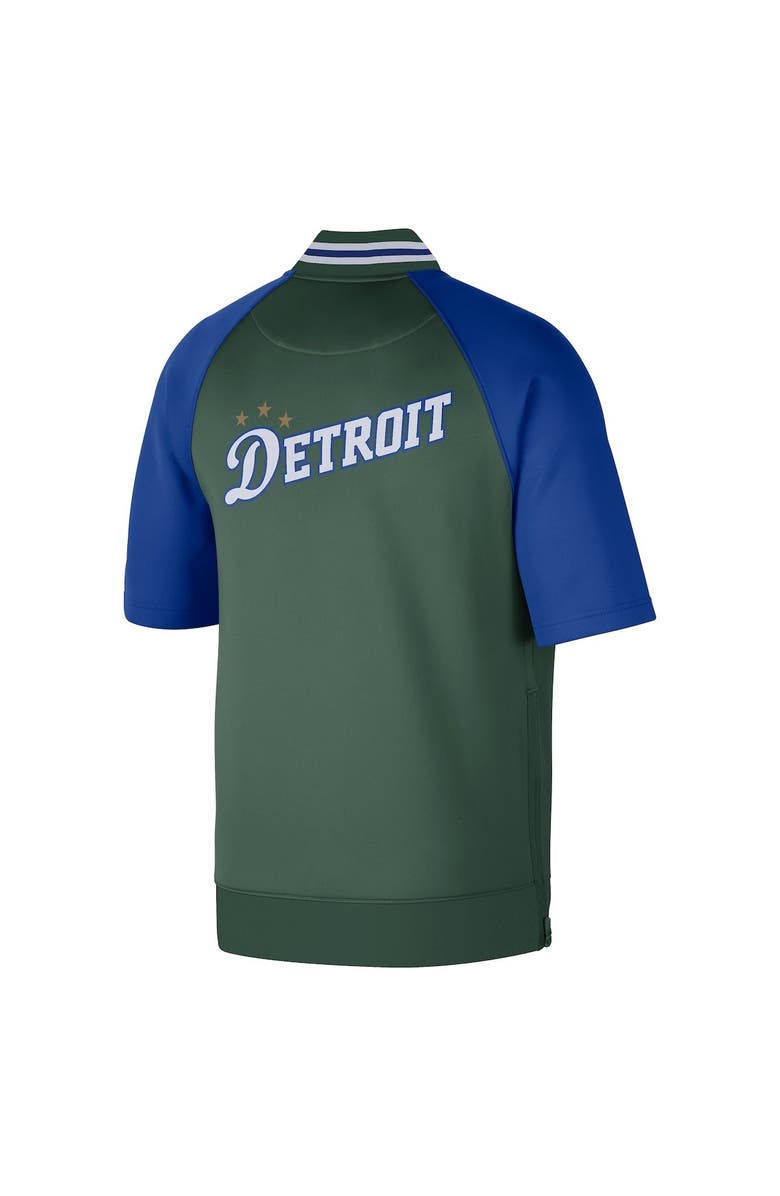 Nike Men's Nike Green Detroit Pistons 2022/23 City Edition Showtime Raglan Short Sleeve Full-Snap Jacket, Alternate, color, 