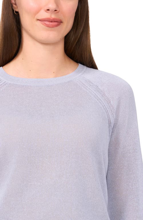Halogenr Halogen(r) Crewneck Raglan Sleeve Sweater In Blue Fog