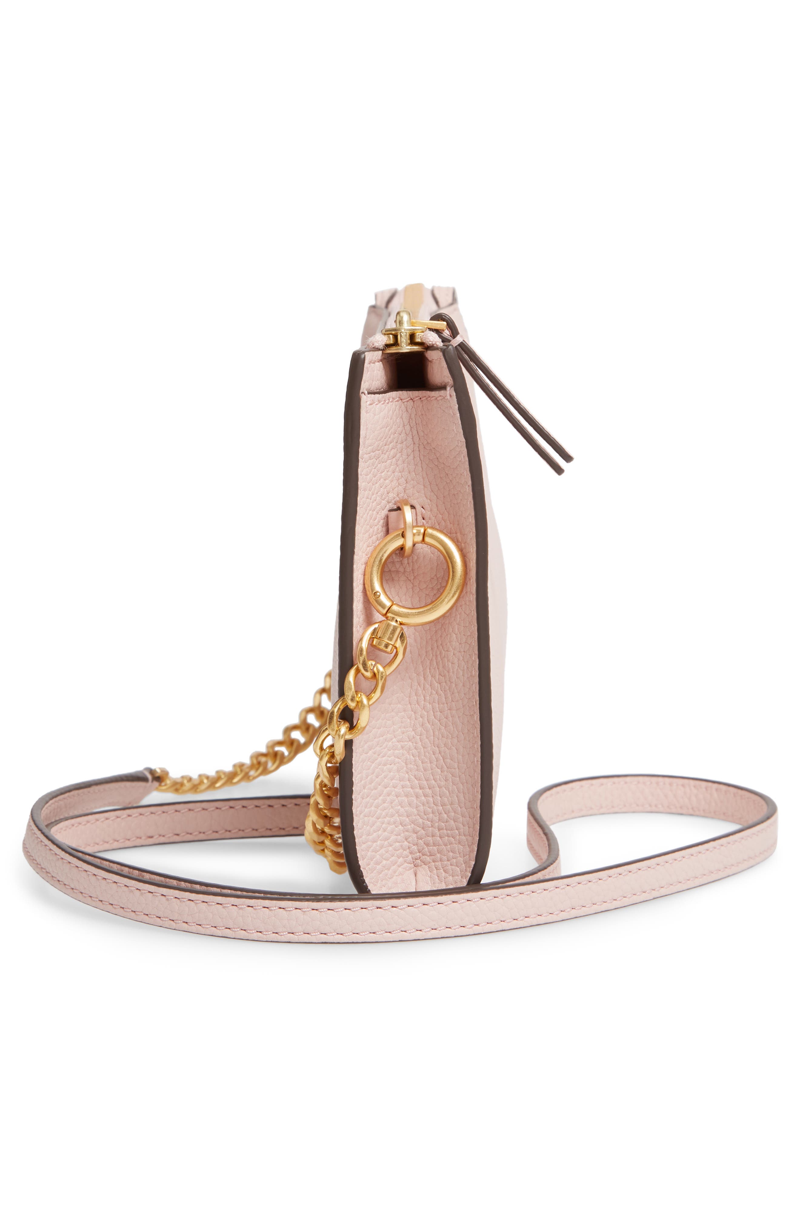 Mini Everly Leather Crossbody Bag, Alternate, color, SHELL PINK