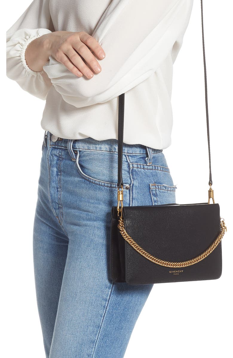 Givenchy Cross 3 Leather Crossbody Bag, Alternate, color,