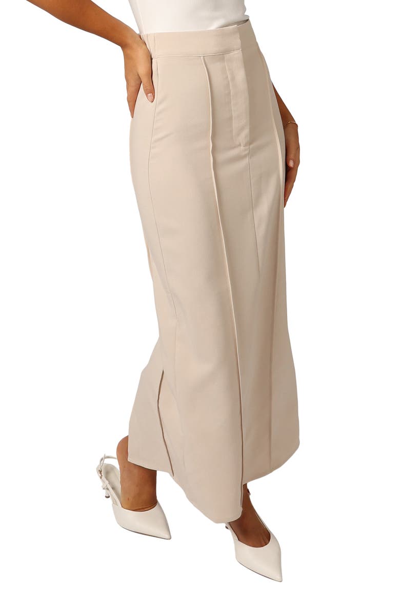 Wynona Pintuck Maxi Skirt, Alternate, color, BEIGE