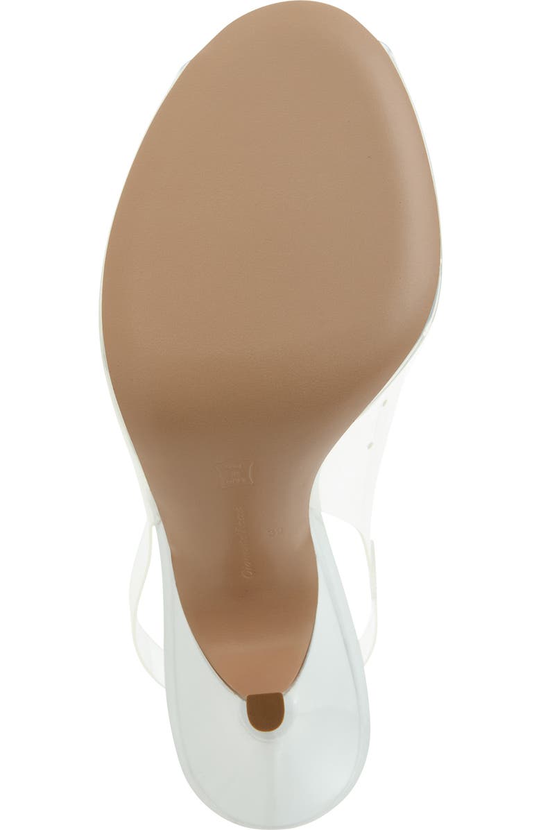 Gianvito Rossi Clear Slingback Sandal, Alternate, color, Silver