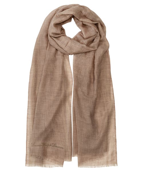 Ralph Lauren Lauren Yarn Dye Wrap With Lurex In Brown