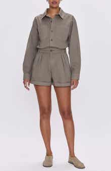 Pistola Archie Long Sleeve Stretch Cotton Romper