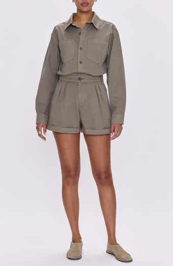 Pistola Archie Long Sleeve Stretch Cotton Romper