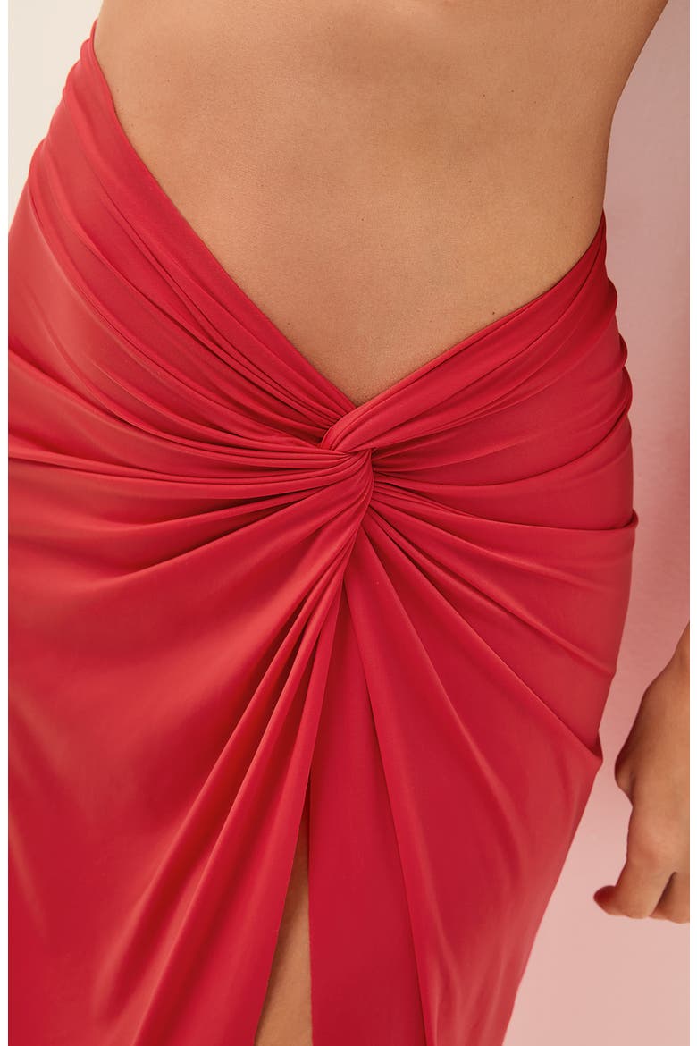 Karen Side Twist Cover-Up Pareo, Alternate, color, RED