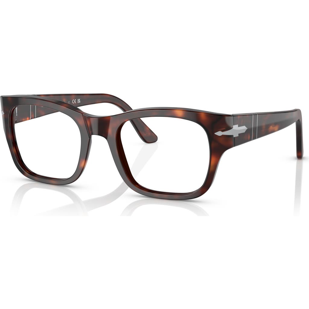Persol 50mm Rectangle Optical Glasses In Black