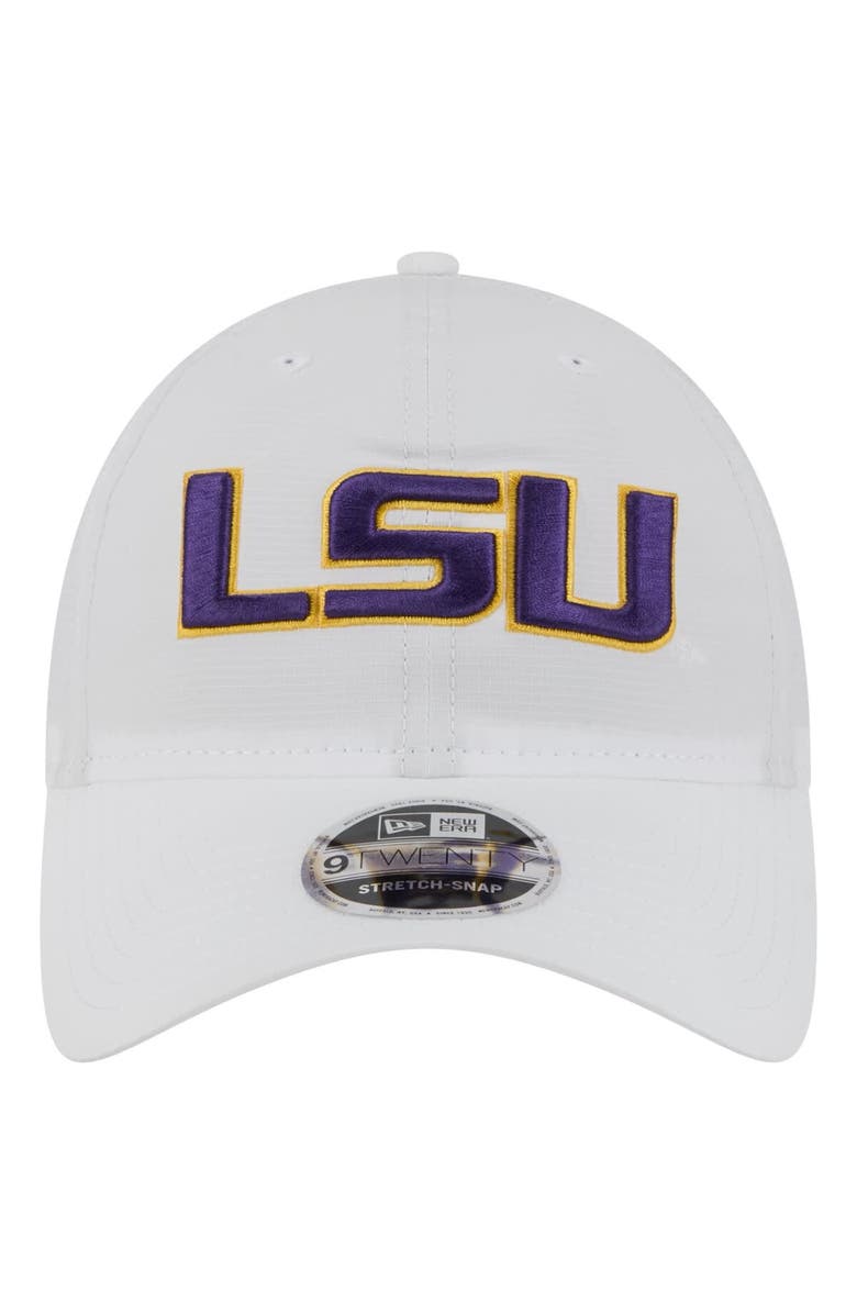 New Era Men's New Era White LSU Tigers Active Ripstop 9TWENTY Adjustable Hat, Alternate, color, 