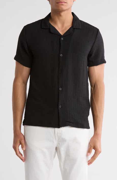 DENIM AND FLOWER Textured Zip Polo | Nordstromrack DENIM AND FLOWER Textured Zip Polo | Nordstromrack