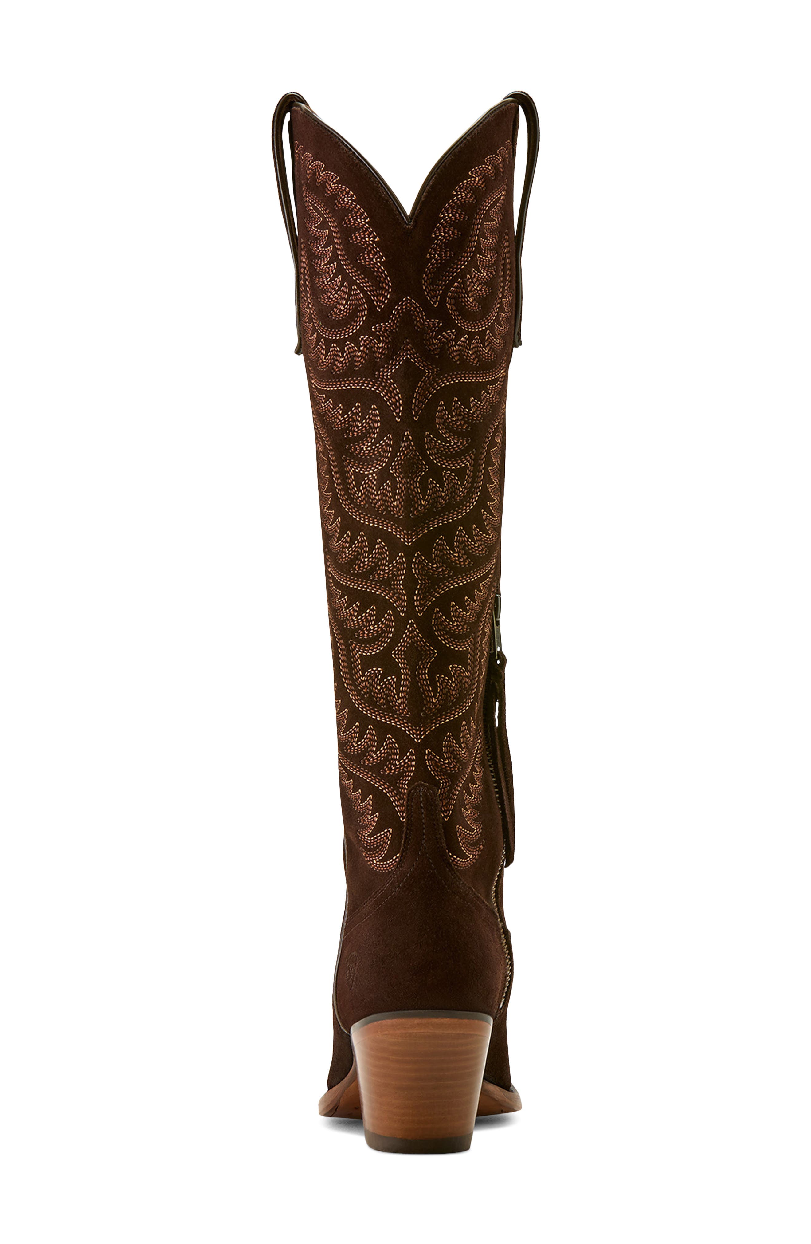 Ariat Laramie X Toe Knee High Western Boot, Alternate, color, French Roast Suede