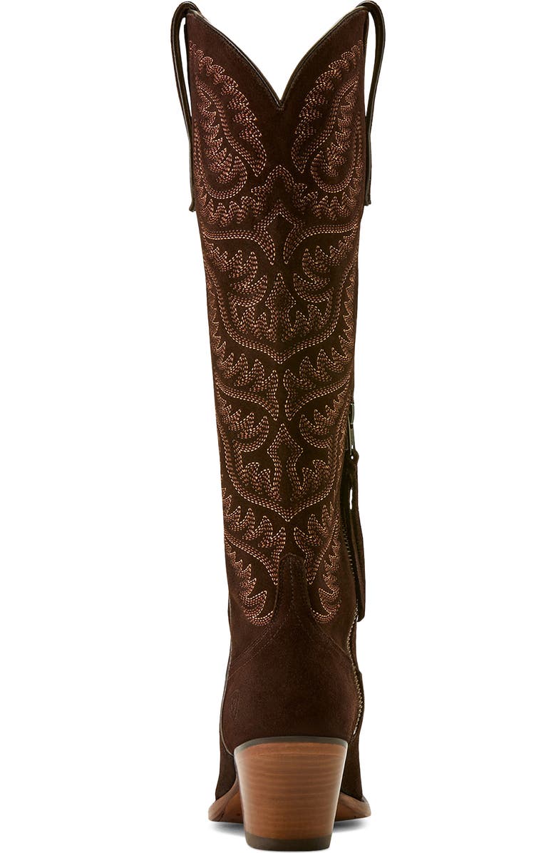 Ariat Laramie X Toe Knee High Western Boot, Alternate, color, French Roast Suede