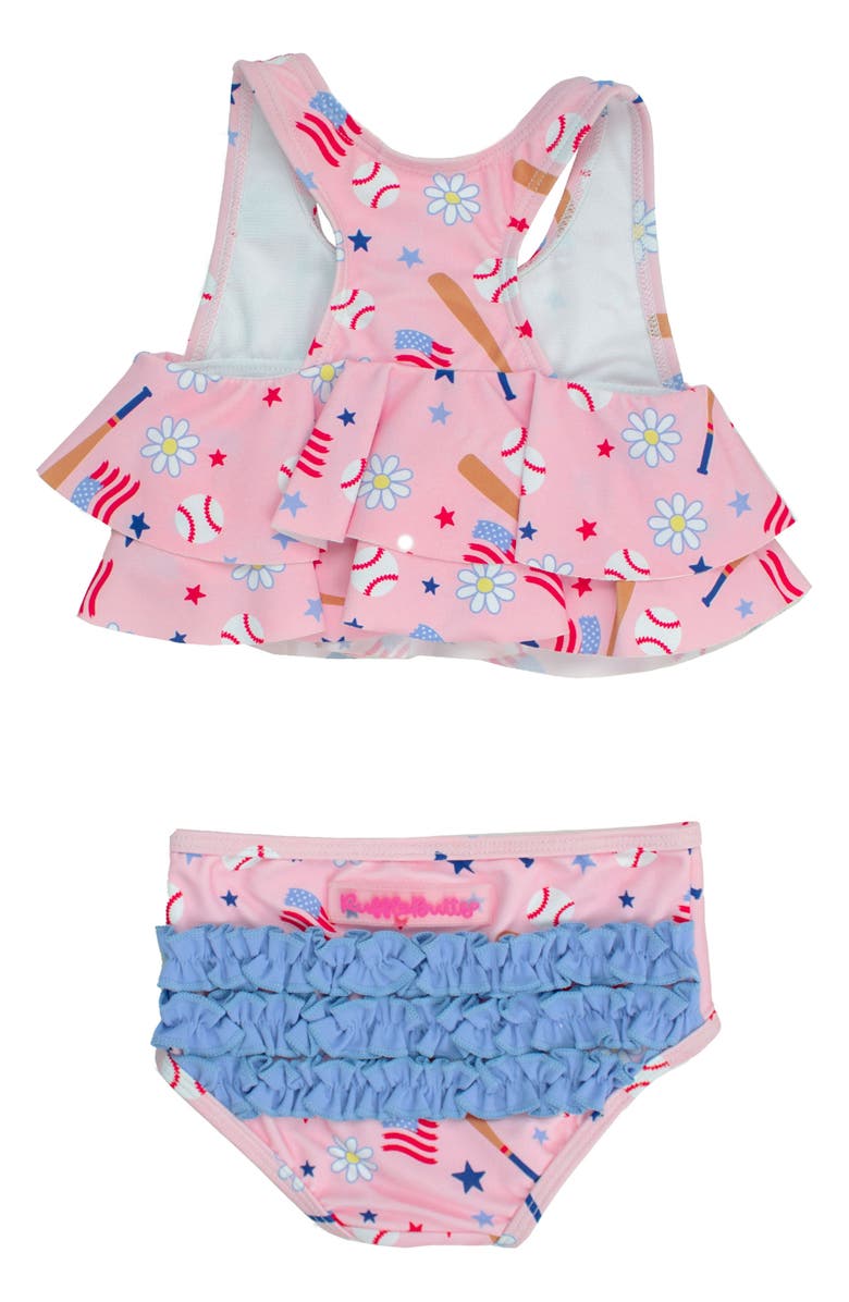 RuffleButts Kids' Play Ball Ruffle Two-Piece Swimsuit, Alternate, color, 