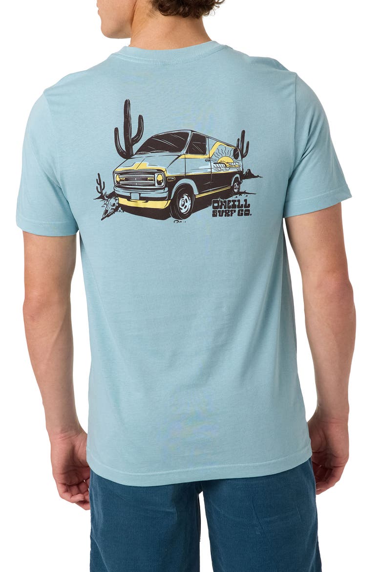 De La Cruzer Classic Cotton Graphic T-Shirt, Alternate, color, STONE BLUE