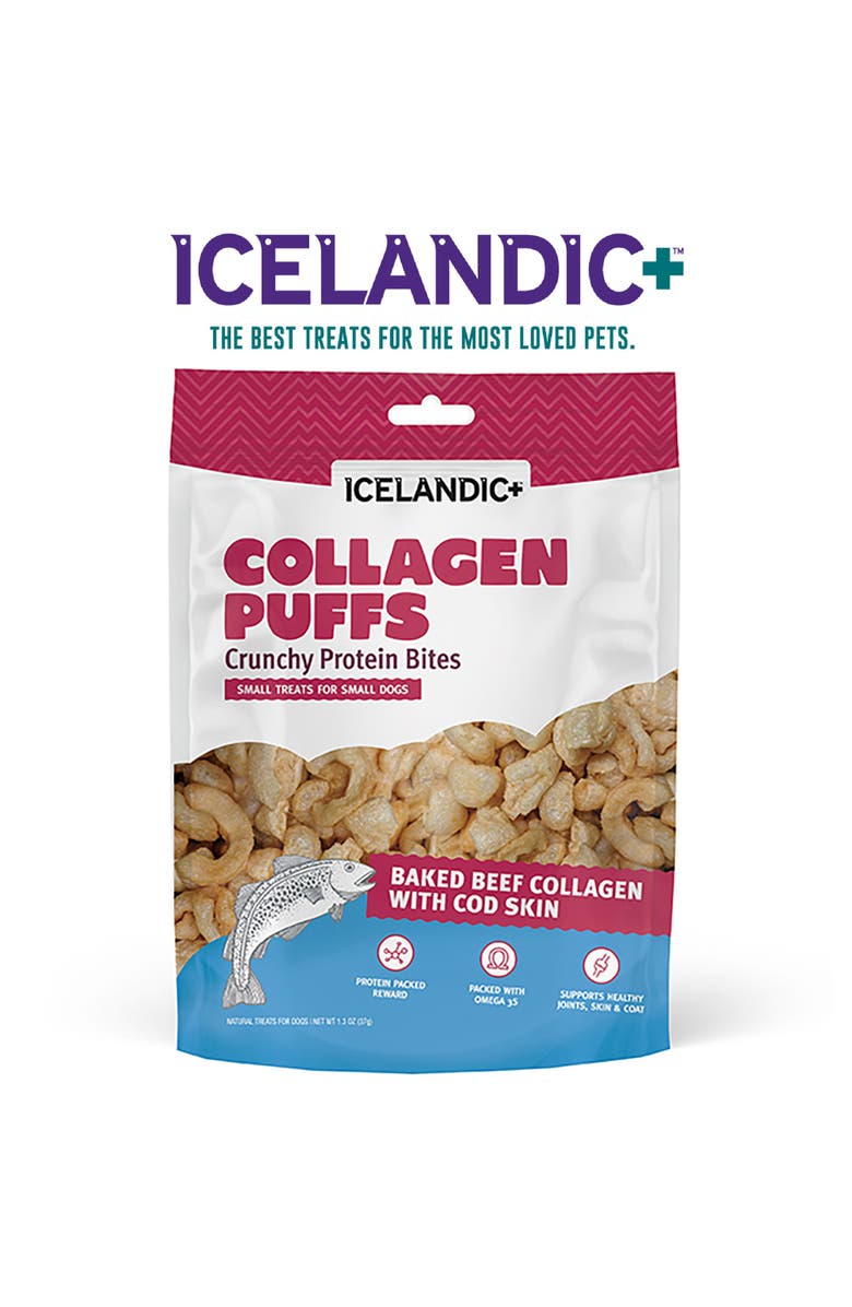 ICELANDIC+ Baked Beef Collagen With Cod Skin 1.3Oz Small Dog Treats, Alternate, color, Brown